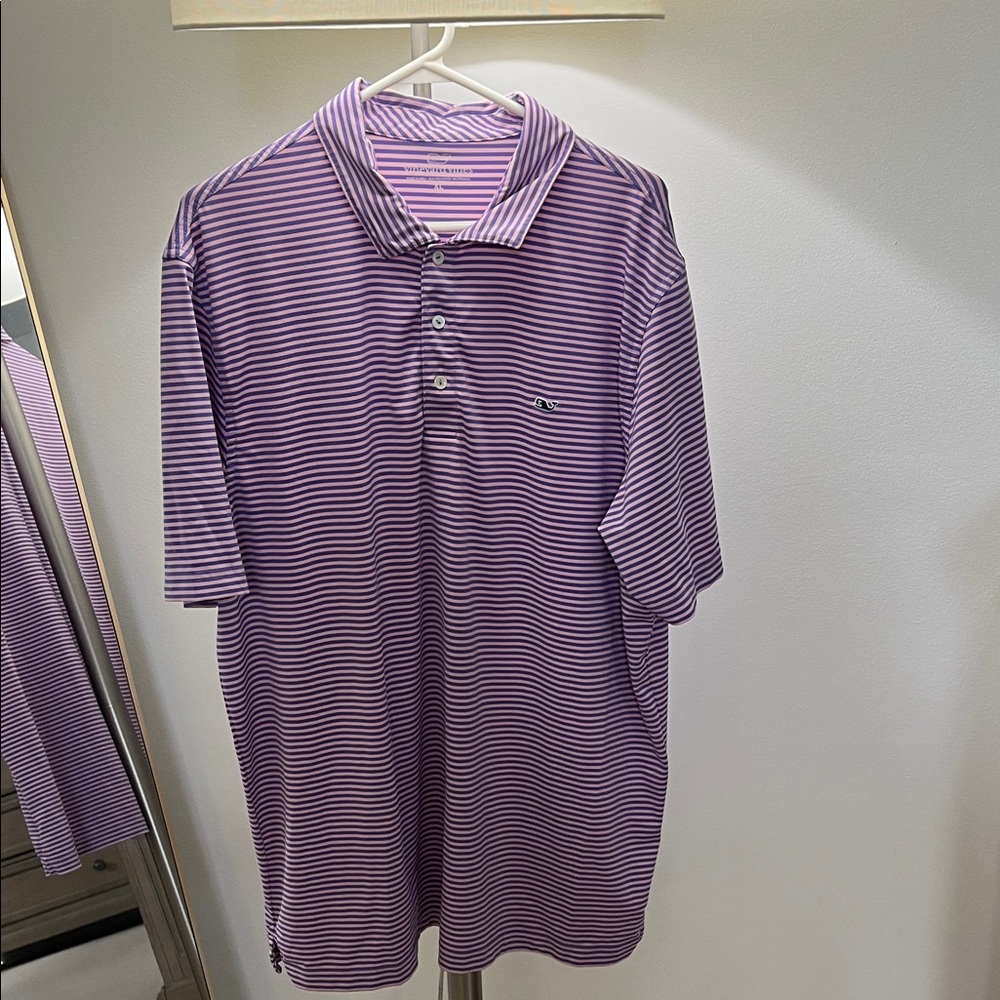 Vineyard Vines Purple and Pink athletic golf  Men's Polo Shirt xl